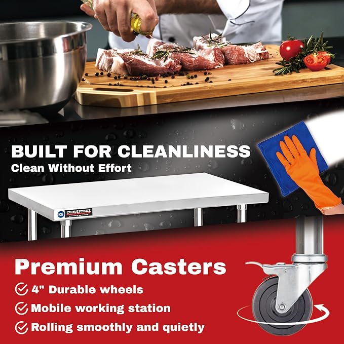 DuraSteel 30x72 NSF Stainless Steel Cart - Image 4