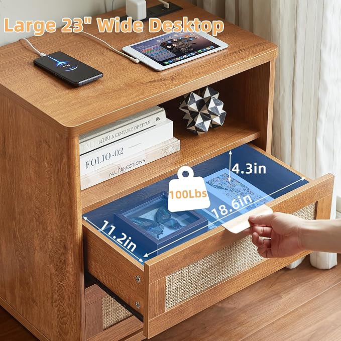 LEYAOYAO Rattan Night Stand - Image 9