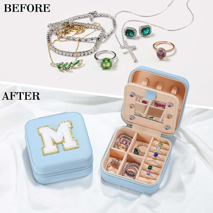 Parima Women's Jewelry Organizer | Necklace, Ring Organizer | Sky Blue - Image 3