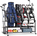 Mythinglogic Golf Bag Storage Organizer, Extra Large Golf Storage Stand by Mythinglogic