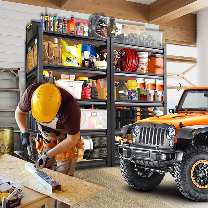 46" W Garage Shelving Heavy Duty Storage Shelves Adjustable Garage Shelves 5 - Image 2
