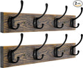 IBosins Wall Mounted Coat Rack, 2 Pack Metal Wood Coat Rack by IBosins