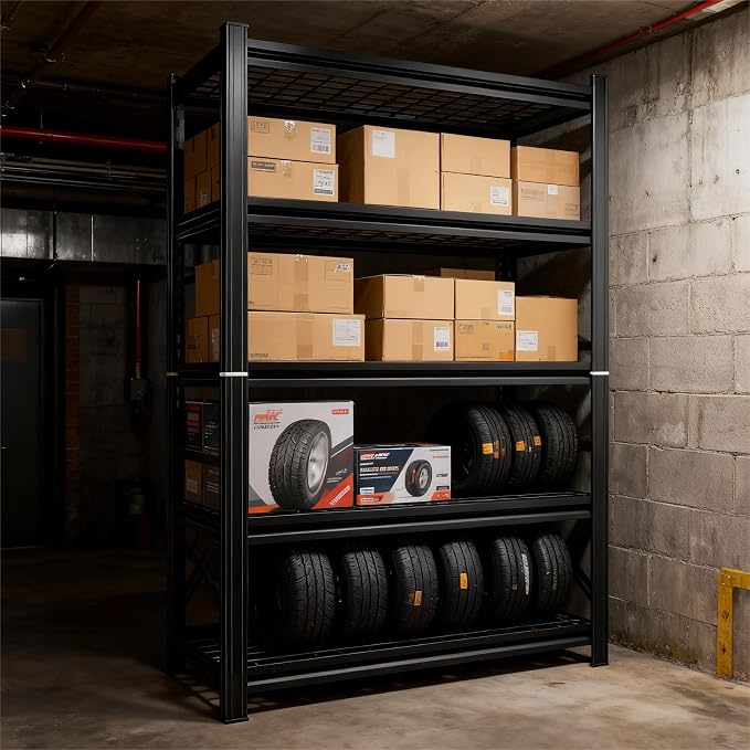 47''W Wire Garage Metal Shelving, 3000 Lbs Heavy-Duty Garage Storage Shelves - Image 7