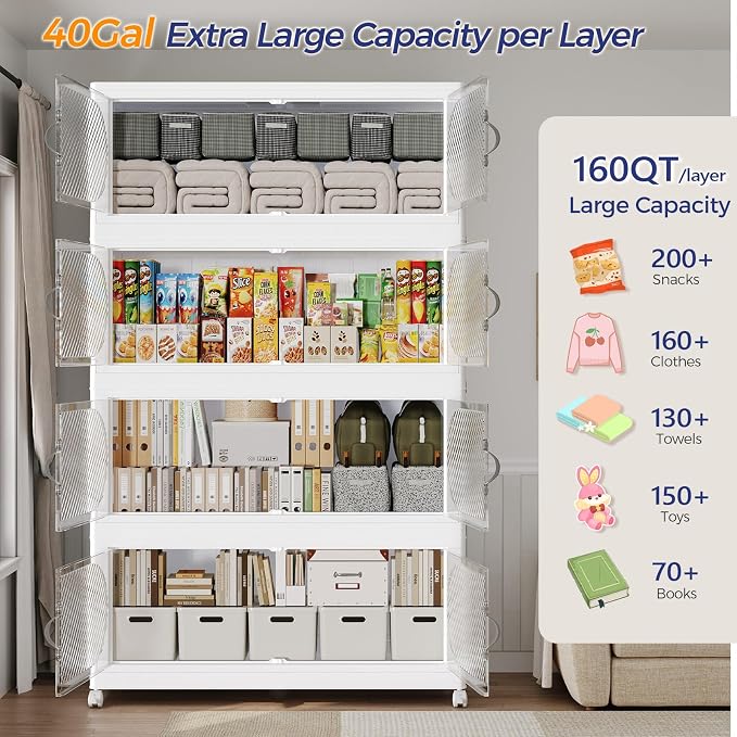960QT Extra Large Stackable Storage Bins - Image 3