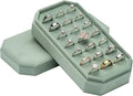 Velvet Ring Organizer Display Tray Jewelry Box Earring Holder Case by COWFEX