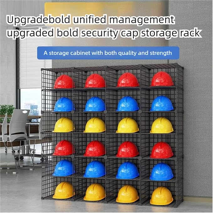 Stackable Safety Helmet Storage Boxes, Large Adjustable Hard Hat Placement - Image 8