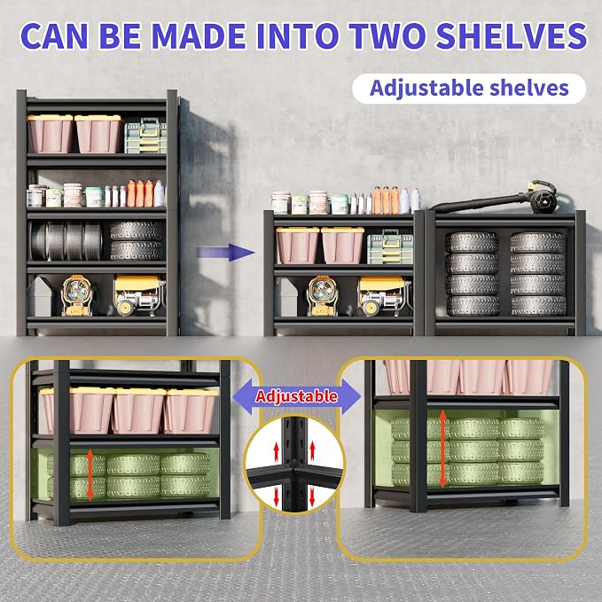 Metal Garage Shelving Unit, 3000 lbs Industrial Shelves - Image 6