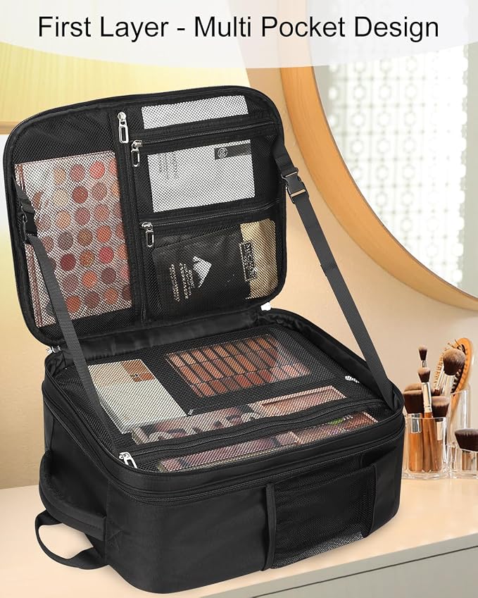 TANTO Makeup Backpack Makeup Artist Bag Professional Extra Large Cosmetic Bag - Image 2