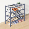 Smiry Bamboo Shoe Rack for Closet, 4 Tier Wooden Stackable Shoe Organizer by Smiry