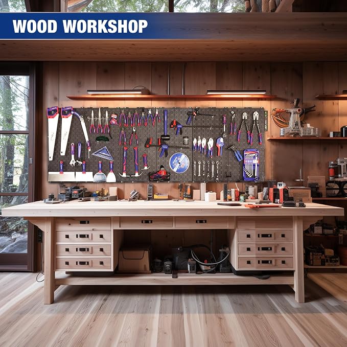 WORKPRO Metal Pegboard 16”x 32” Steel Panel - Image 9