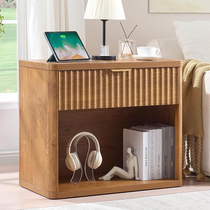 LEYAOYAO 31" Wide Fluted Nightstand by LEYAOYAO-Findtheshiningpointofyourideallife%EF%BC%81