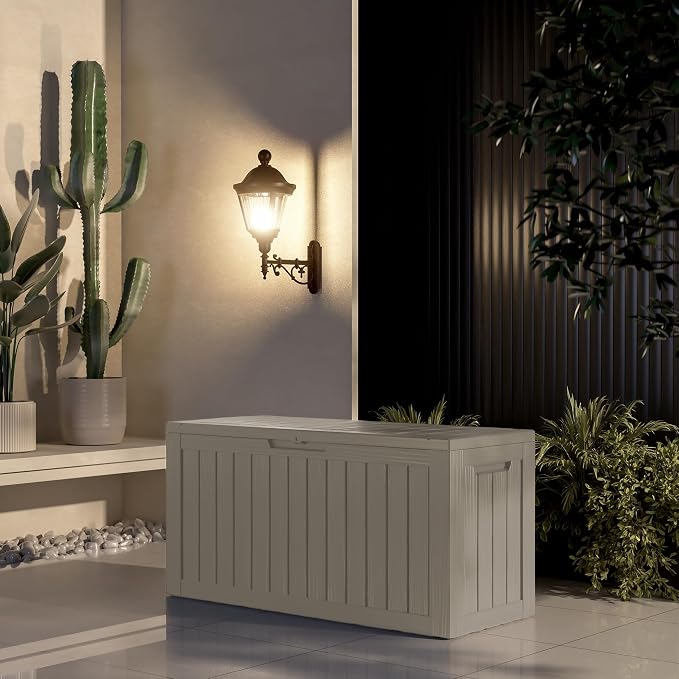 90 Gallon Deck Box, Resin Outdoor Storage Box - Image 7