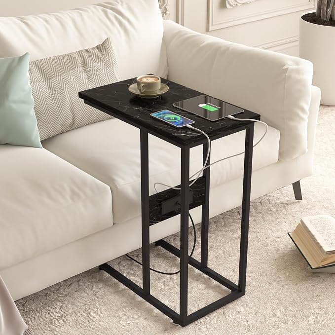 VECELO C Shaped End Side Table - Image 7