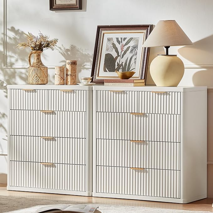 LEYAOYAO Fluted 5 Drawers Dresser by LEYAOYAO-Findtheshiningpointofyourideallife%EF%BC%81