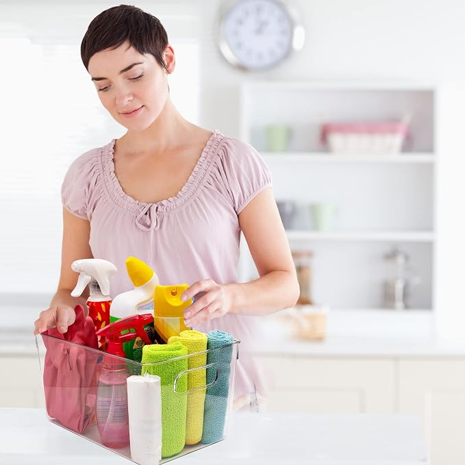Clear Plastic Storage Bins, Pantry Organizers and Storage or Kitchen - Image 3