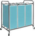 STORAGE MANIAC 3 Section Laundry Sorter, 35.9 Gal Laundry Hamper Cart by STORAGEMANIAC