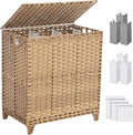 Laundry Hamper with Lid, 190L Large Laundry Basket 3 Section with 6 Removable by Hiagnete