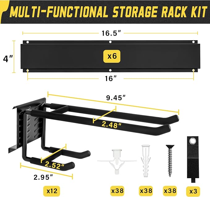 Garage Wall Organizer, Garden Tool Organizer 99in - Image 4