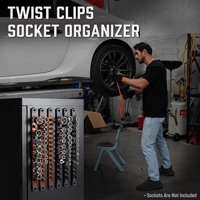 ALOANES 1/2-Inch Drive Magnetic Socket Organizer, Heavy Duty Aluminum Socket - Image 7