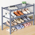 Smiry Bamboo Shoe Rack for Closet, 3 Tier Wooden Stackable Shoe Organizer by Smiry