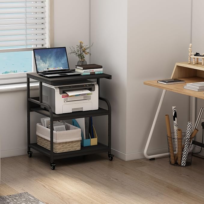 Printer Stand, 23.6 x18.9 x 30 Inches Large Printer Table - Image 7