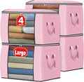 Fab totes 24 Gallons Clothes Storage, Foldable Thick Fabric Blanket Storage Bags by Fabtotes
