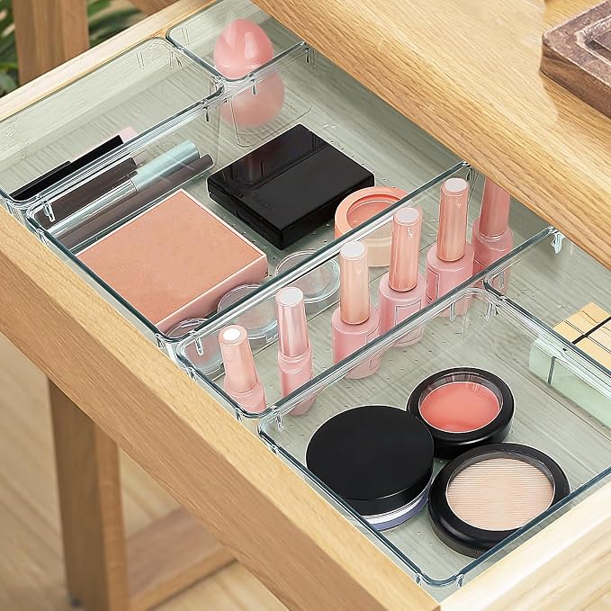 13 PCS Drawer Organizer Set, 5 Varied Size Bathroom and kitchen Drawer cabinet - Image 5