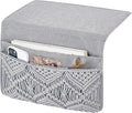 Mkono Macrame Bedside Caddy Storage Organizer Boho Remote Control Tablet by Mkono