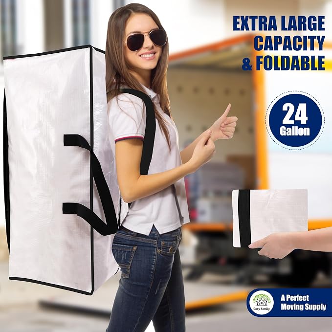 Cosy Family 4 Pack Heavy Duty Extra Large Moving Bags - Image 7