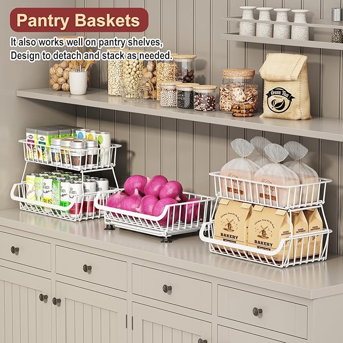 3-Tier Rolling Pantry Cart - Image 4