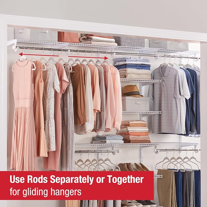 Rubbermaid Configurations Custom Closet Kit, 3-6 Ft. Adjustable Metal Wire - Image 4