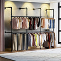 Industrial Pipe Clothing Rack, Reversible 118.3'' Clothes Rack by Reykilor