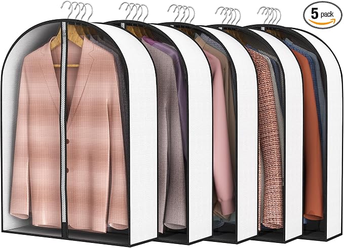 32” Garment Bags for Hanging Clothes 4” Gusseted - by Liuoud