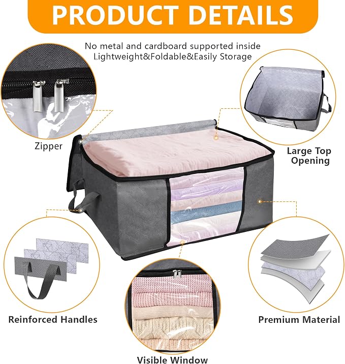 6 Pack Clothes Storage Bags - Image 4
