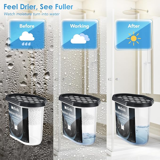 Moisture Absorbers 12 Pack, Activated Carbonfor Closet Dehumidifier Moisture - Image 2