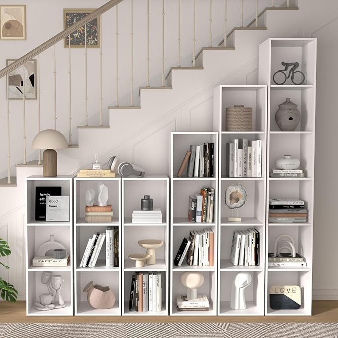 3 Cube Storage Organizer, 3 Tier Cube Low Bookcase Freestanding Storage Display - Image 9