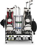 Mythinglogic Golf Bag Storage Organizer, Extra Large Golf Storage Stand by Mythinglogic