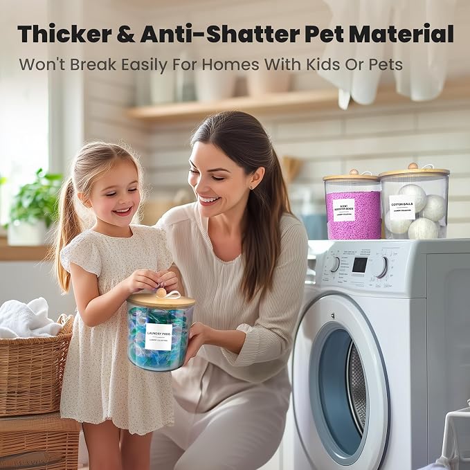 2 Pack Laundry Pods Container, Laundry Room Organization and Storage Jars - Image 3