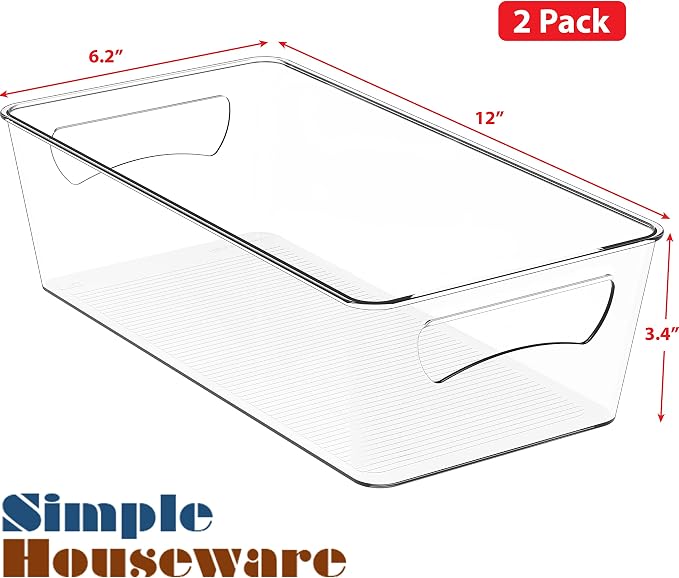 Simple Houseware Freezer Organizer Bins, 2 Packs - Image 2