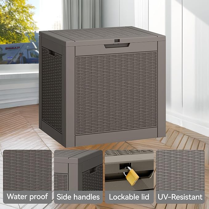 30 Gallon Outdoor Storage Deck Box Waterproof, Garden Tool, Backyard Cushion - Image 4