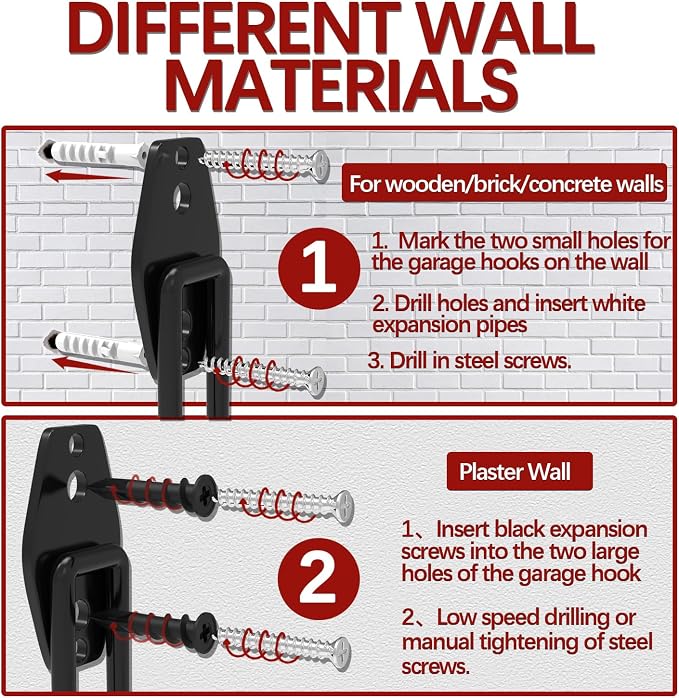 3-H Garage Wall Hooks 42 Pack, Heavy Duty Garage Hooks - Image 4