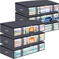 Under Bed Storage Containers, 6 Pack Blanket Storage Bags, Collapsible Storage by Unknown