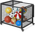 AECOJOY Ball Cart Storage, Rolling Basketball Bin by AECOJOY
