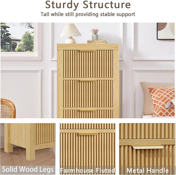 Modern 12-Drawer Solid Wood Dresser - Image 6