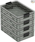 SIDIO Quarter Crate 4 Pack of Stackable Storage Bins by Sidio