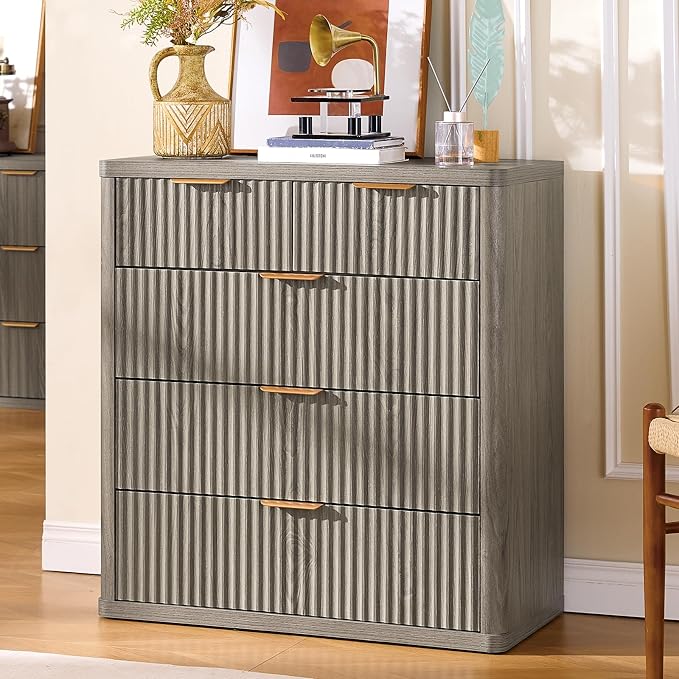 LEYAOYAO Fluted 5 Drawers Dresser - Image 3