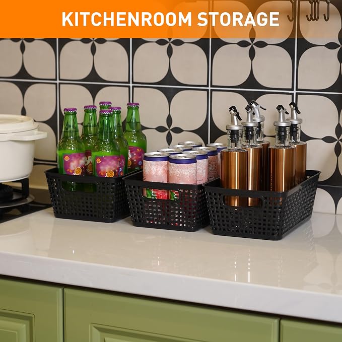 Plastic Storage Baskets With Lid, Storage Bins - Image 9