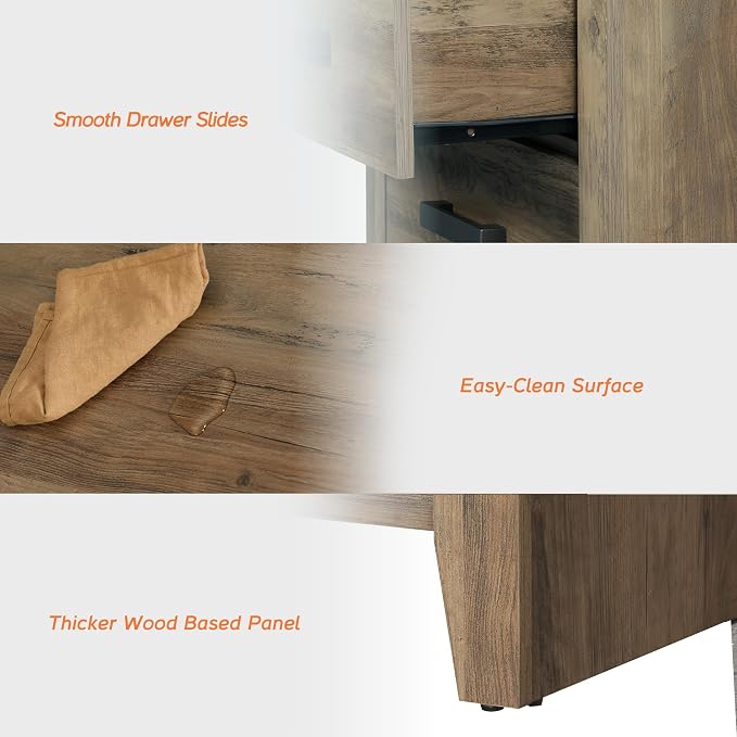 WAMPAT Farmhouse Nightstand - Image 5