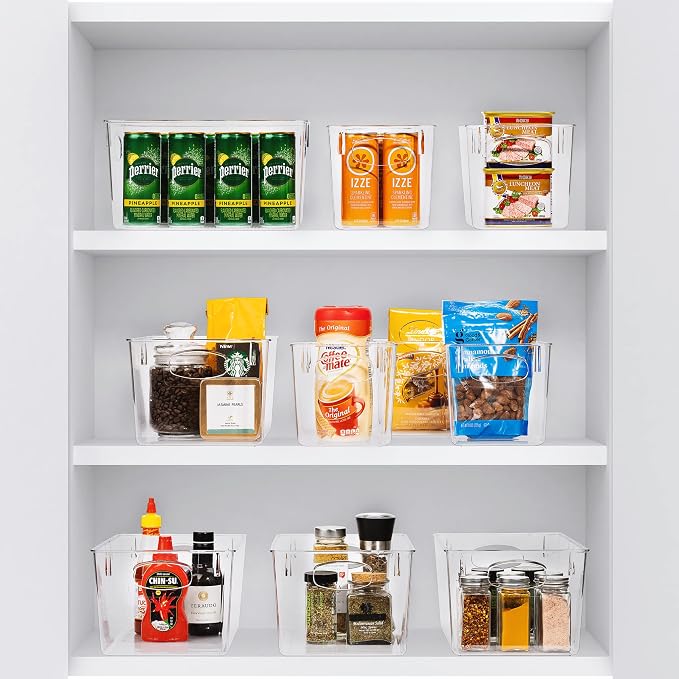 Sorbus Large Clear Plastic Storage Bins - Image 5