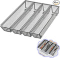 4PCS Drawer Organizer for Kitchen, Utensil Mesh Drawer Organizer by Fodofodo